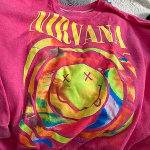 Nirvana Nevermind Oversized Grunge Band Crewneck Sweater Size S/M